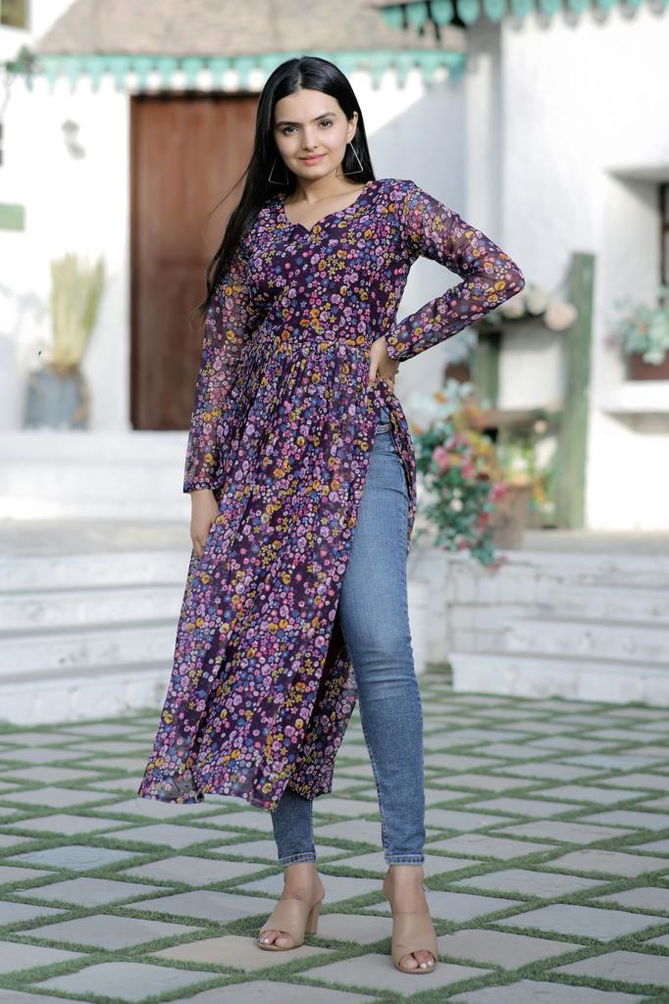 KA 1039 Digital Printed Designer Kurtis Catalog